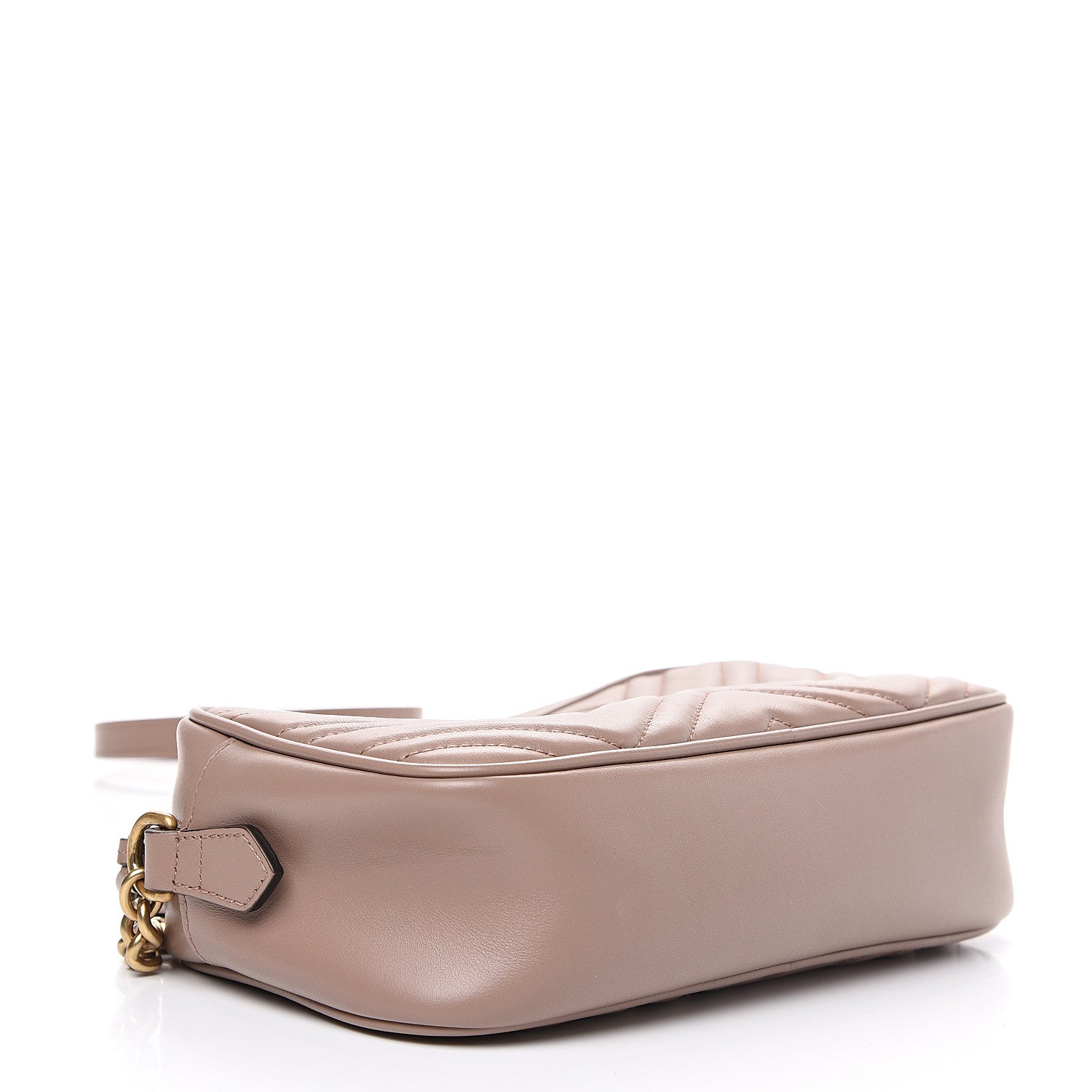 Gucci Calfskin Matelasse Small GG Marmont Chain Shoulder Bag Porcelain Rose 3 of 12