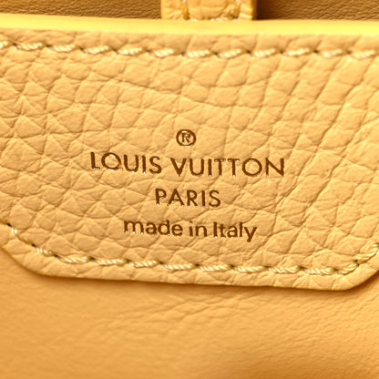 Louis Vuitton Taurillon Capucines MM Cream Plume Yellow 6 of 9
