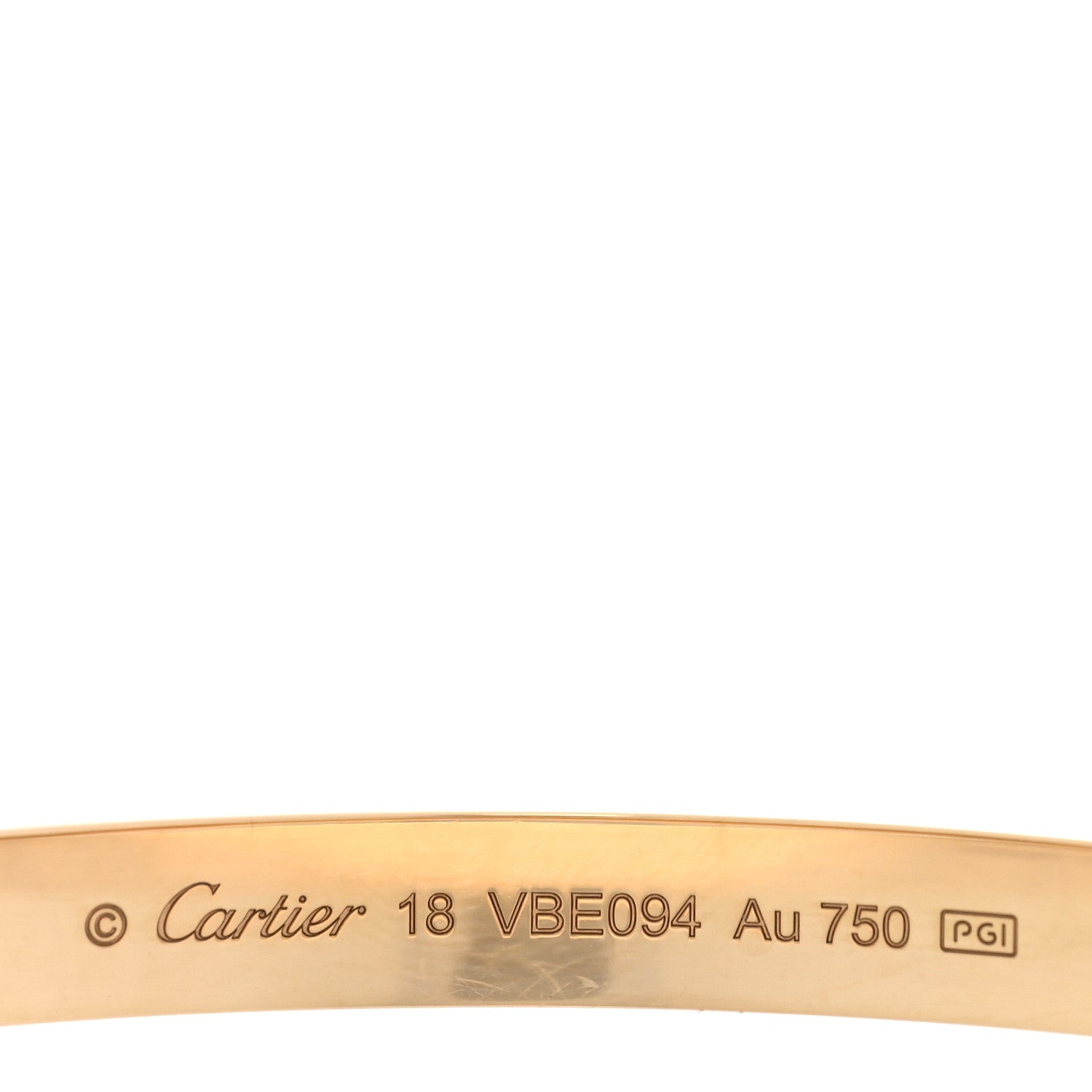 Cartier 18K Yellow Gold LOVE Bracelet 18 3 of 7