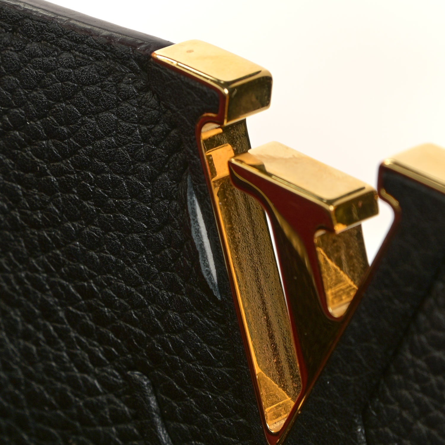 Louis Vuitton Taurillon Capucines PM Black 10 of 11