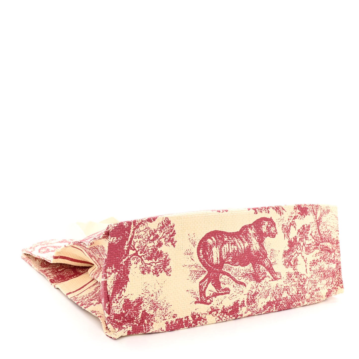 Straw Dioriviera Tote Red