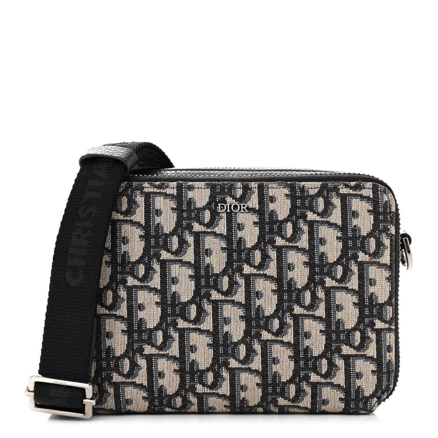 Oblique Pouch Beige Black