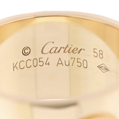 Cartier 18K Yellow Gold 11mm LOVE Ring 58 8.5 4 of 4