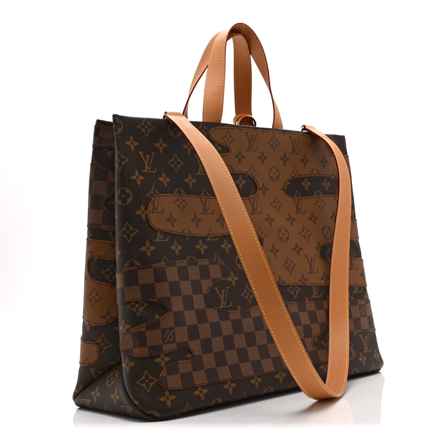 Louis Vuitton Monogram Landscape Shopper Tote MM Brown 1858458