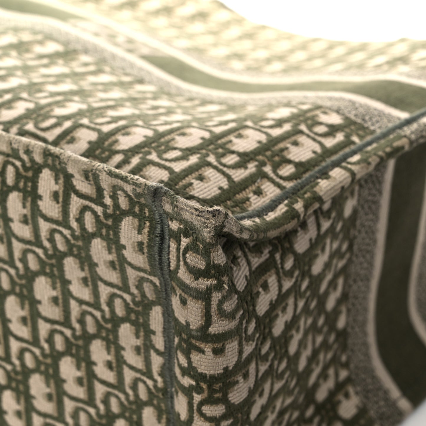 Oblique Large Book Tote Vert Multicolor