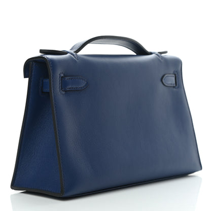 Hermes Swift Kelly Pochette Clutch Bleu Saphir 3 of 8