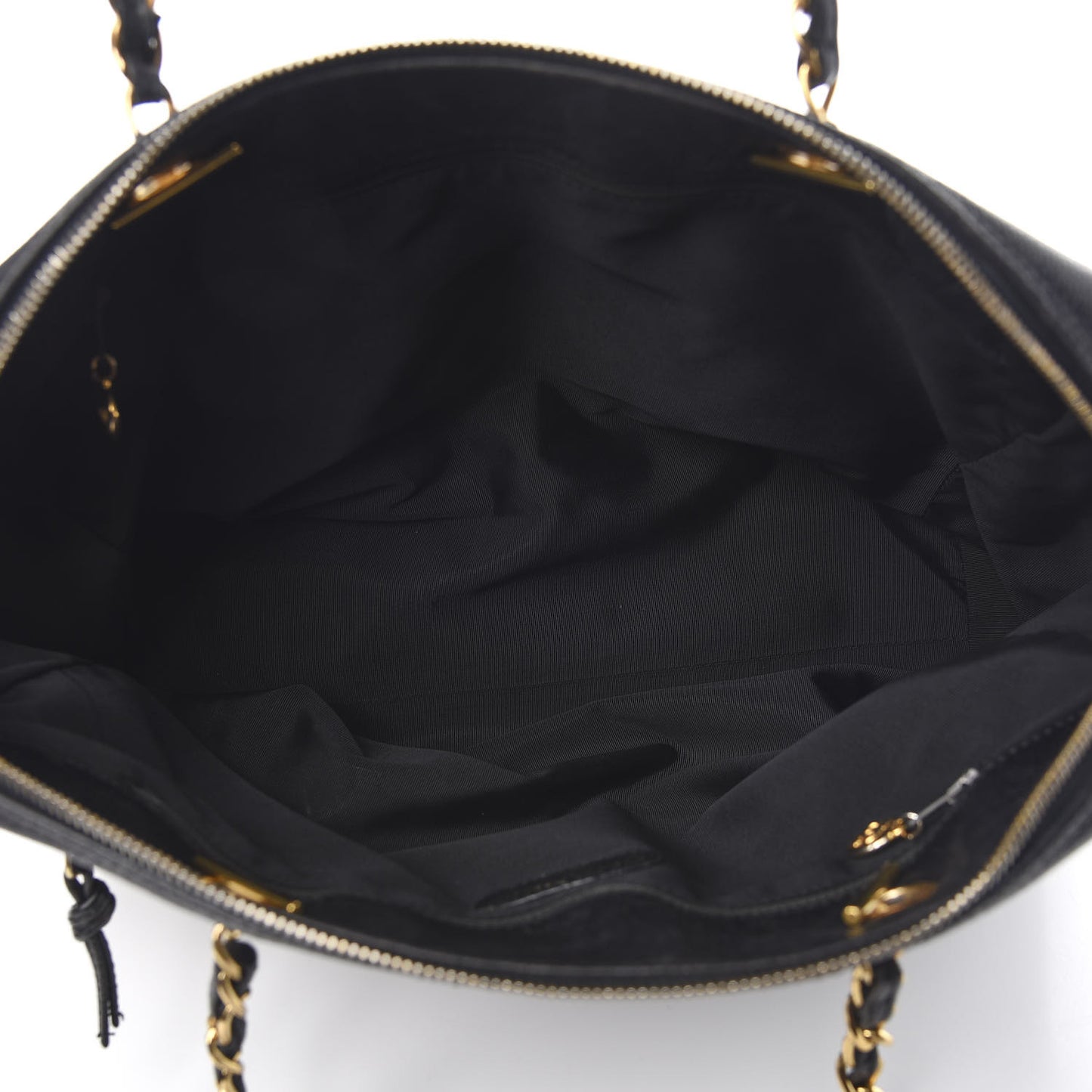 Caviar Large CC Shoulder Bag Black