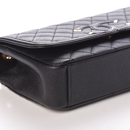 Chanel Caviar Quilted Medium CC Filigree Flap Black 8 of 10
