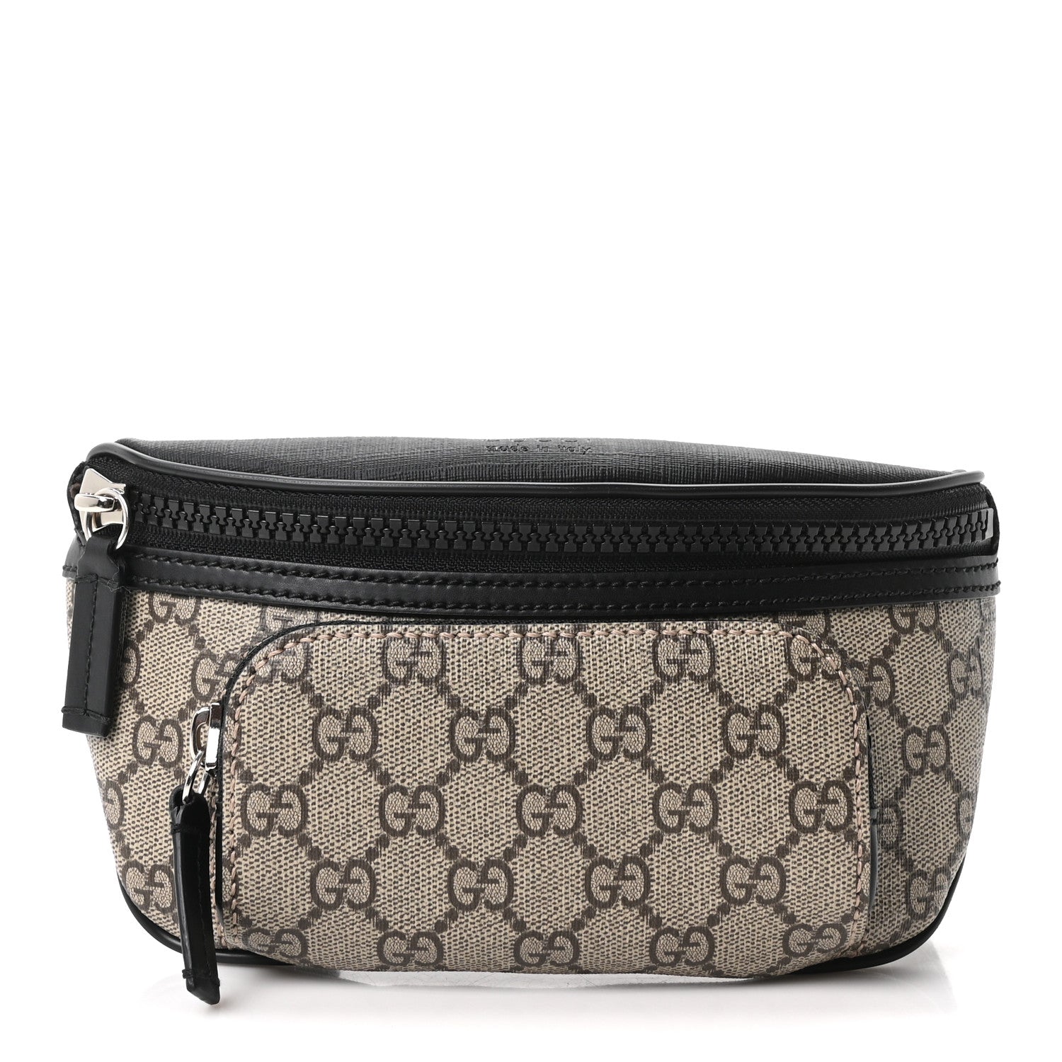 Gucci GG Supreme Monogram Belt Bag Black 1 of 9