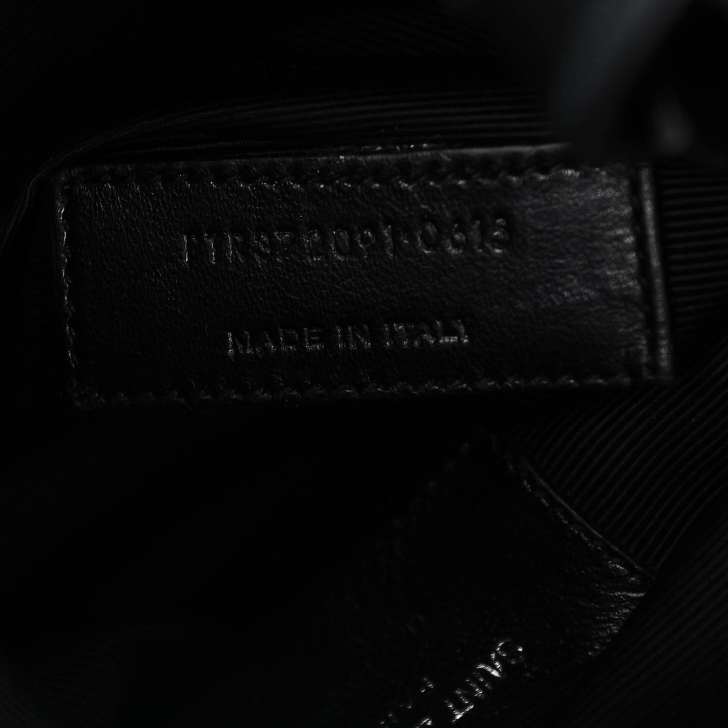 Crocodile Embossed Patchwork Tassel Fringe Monogram Bucket Bag Black