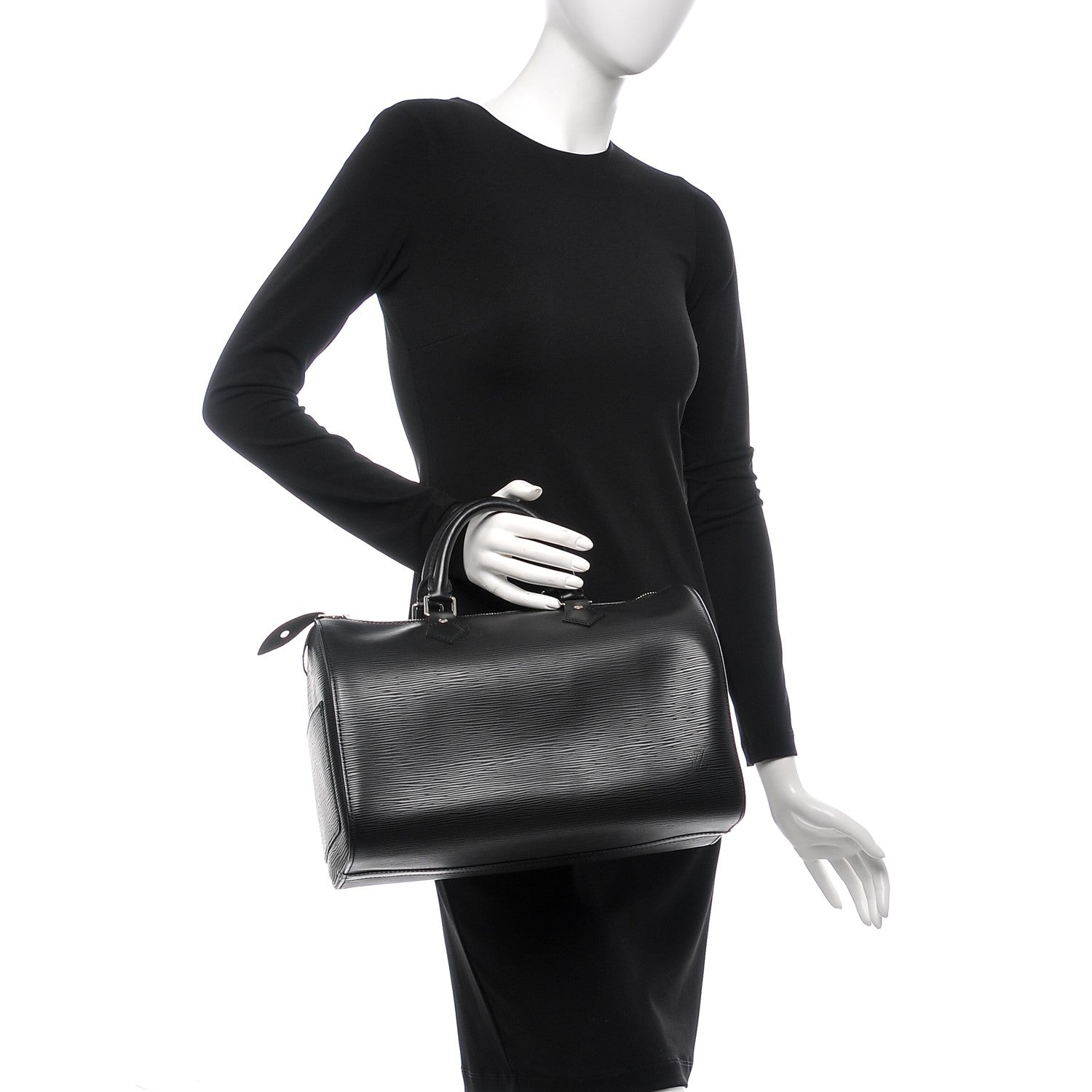 Louis Vuitton Epi Speedy 30 Black 2 of 6