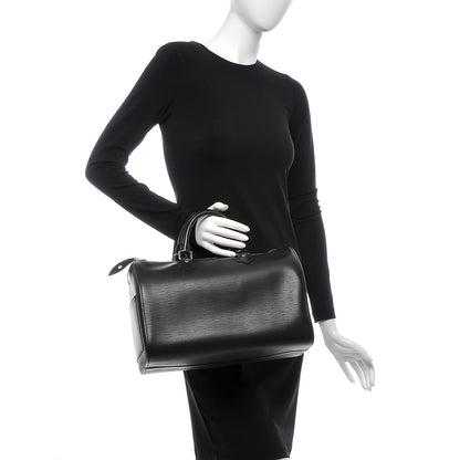 Louis Vuitton Epi Speedy 30 Black 2 of 6
