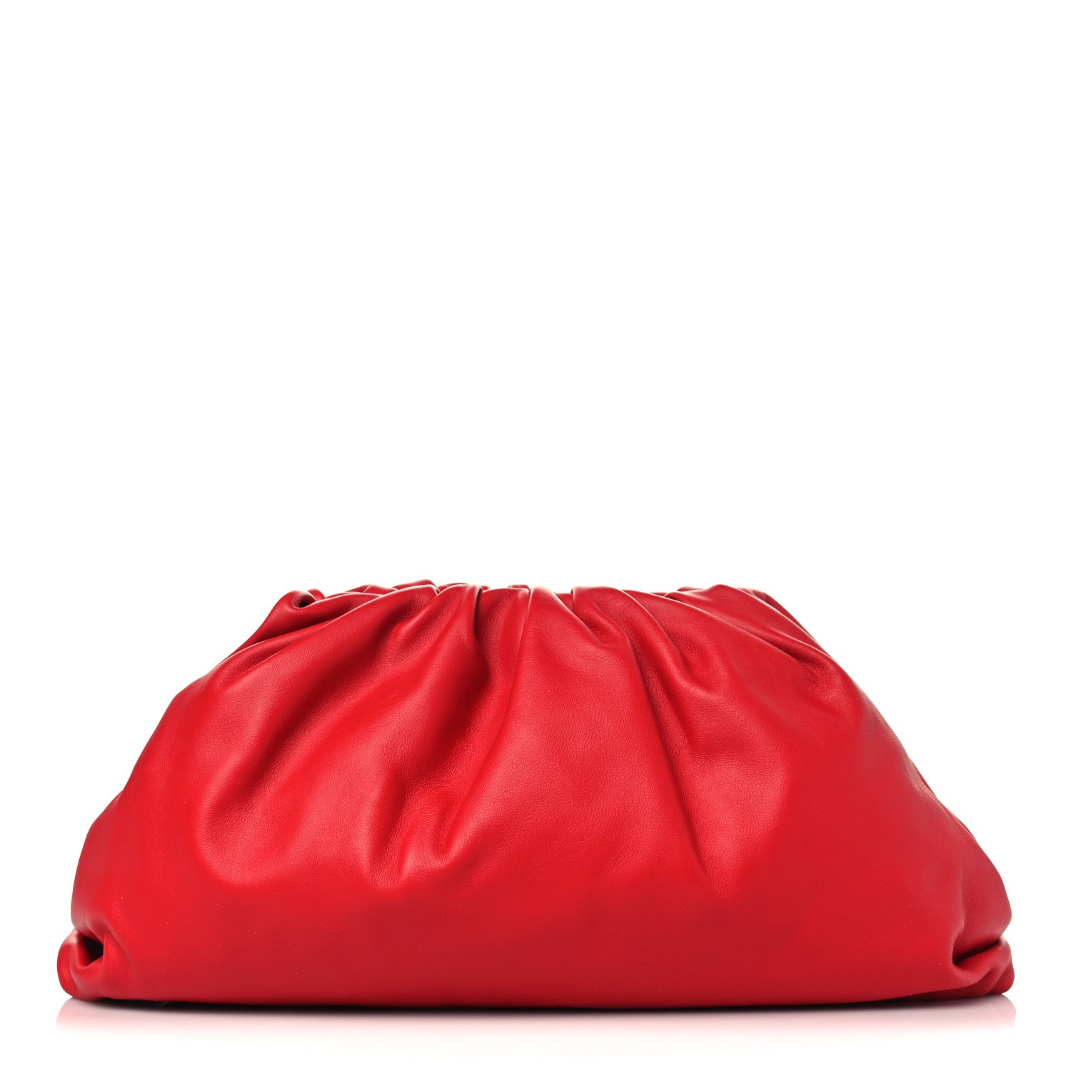 Bottega Veneta Smooth Butter Calf The Pouch Oversized Clutch Bright Red 1 of 9
