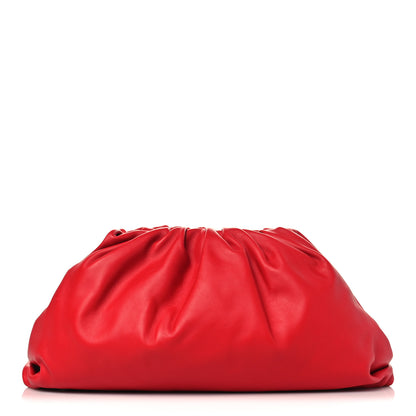 Bottega Veneta Smooth Butter Calf The Pouch Oversized Clutch Bright Red 1 of 9
