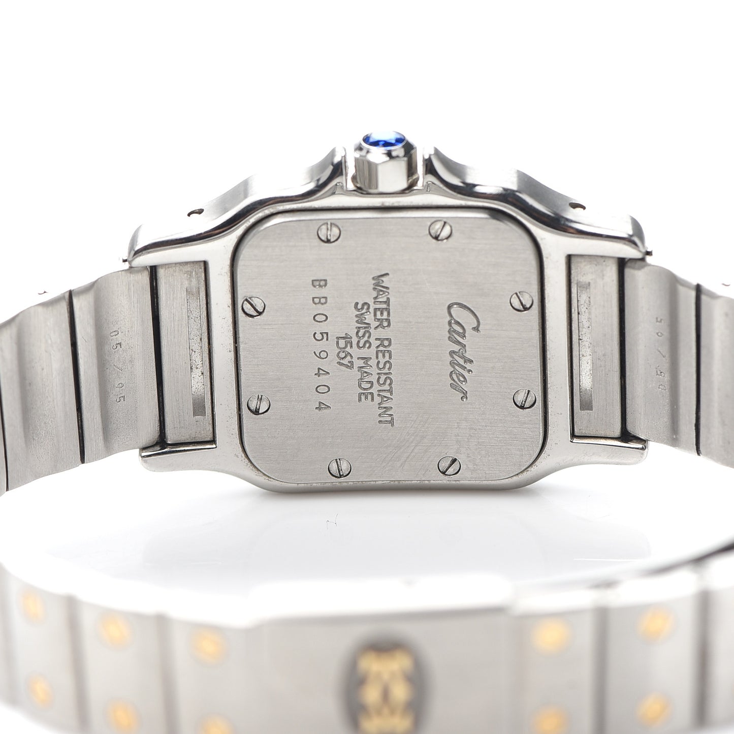 Stainless Steel 18K Yellow Gold 24mm Santos De Cartier Galbee Quartz Watch