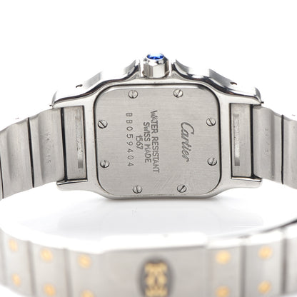 Cartier Stainless Steel 18K Yellow Gold 24mm Santos De Cartier Galbee Quartz Watch 4 of 6
