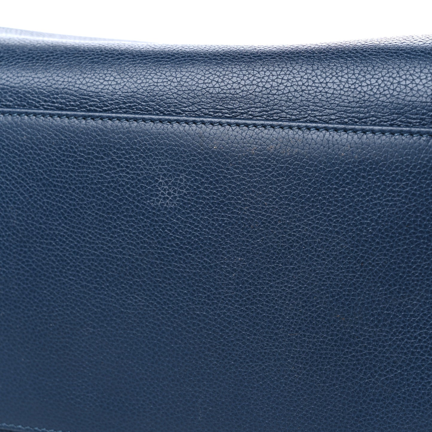 Calfskin Cerf Executive Shopper Tote Blue