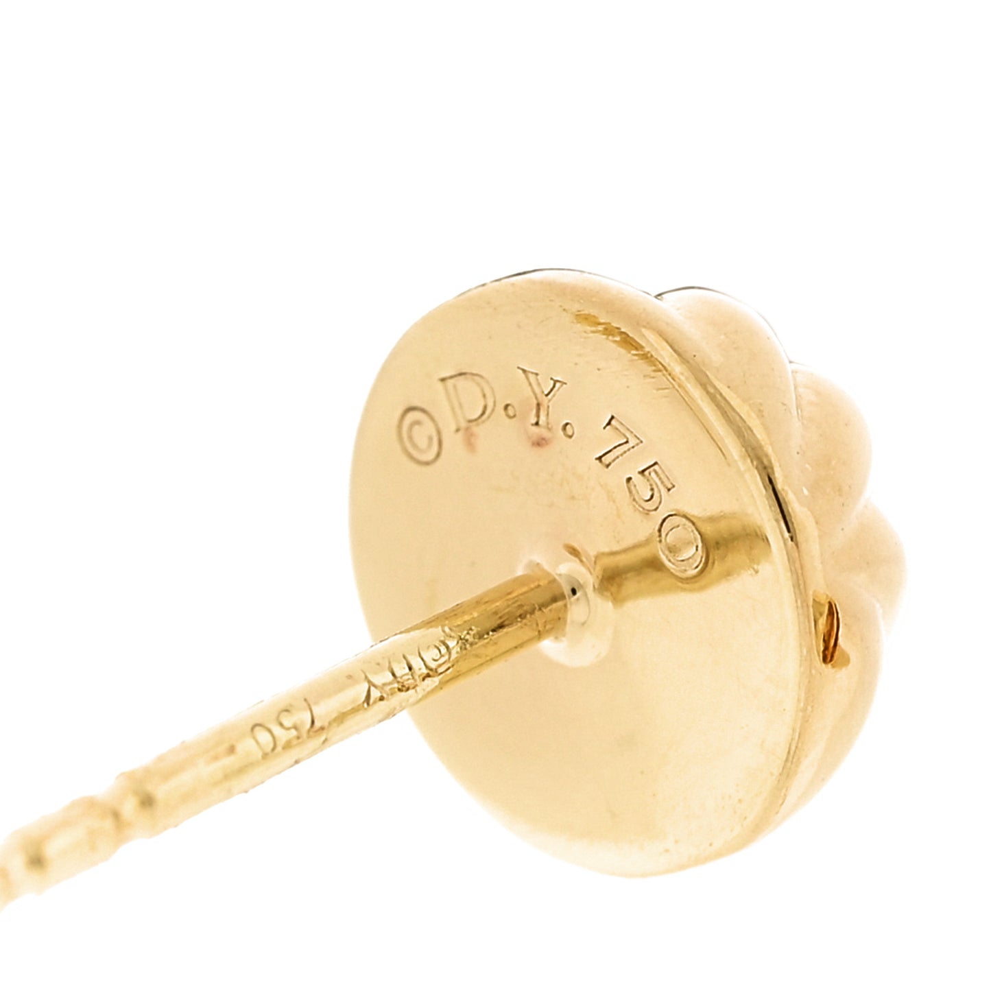 18K Yellow Gold 8mm Sculpted Cable Earrings