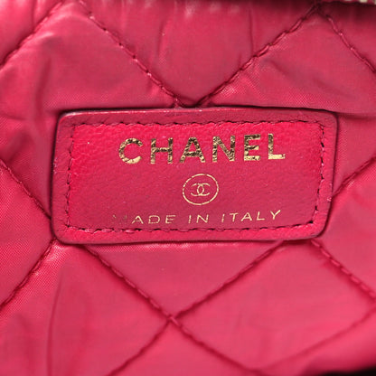 Chanel Velvet Quilted Medium Cosmetic Case Pink 6 of 12