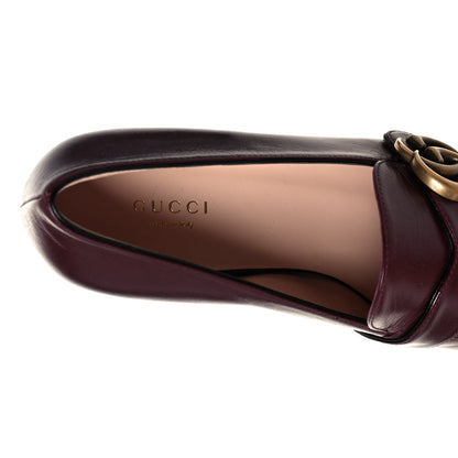 Gucci Malaga Kid Womens GG Marmont Loafers 39 Vintage Bordeaux 7 of 9