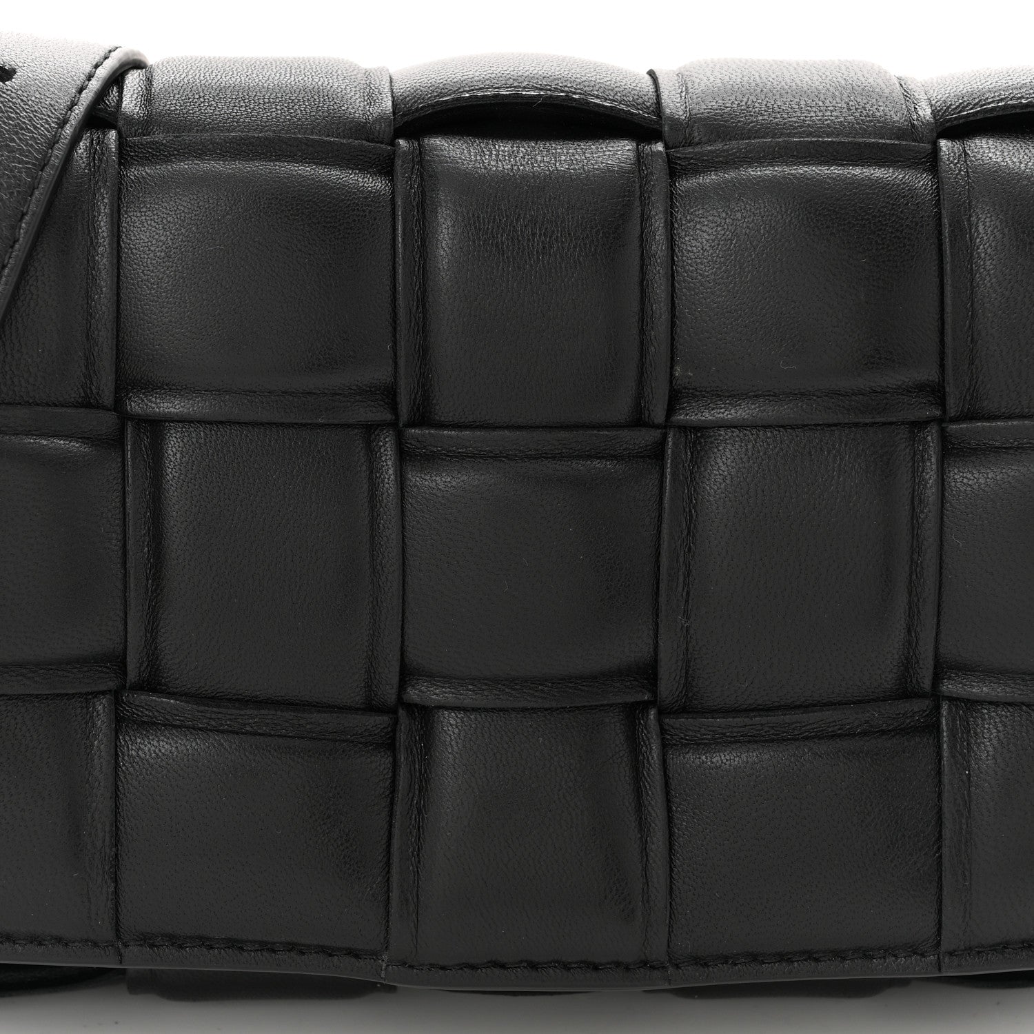 Bottega Veneta Nappa Maxi Intreccio Small Padded Cassette Crossbody Bag Black 7 of 9
