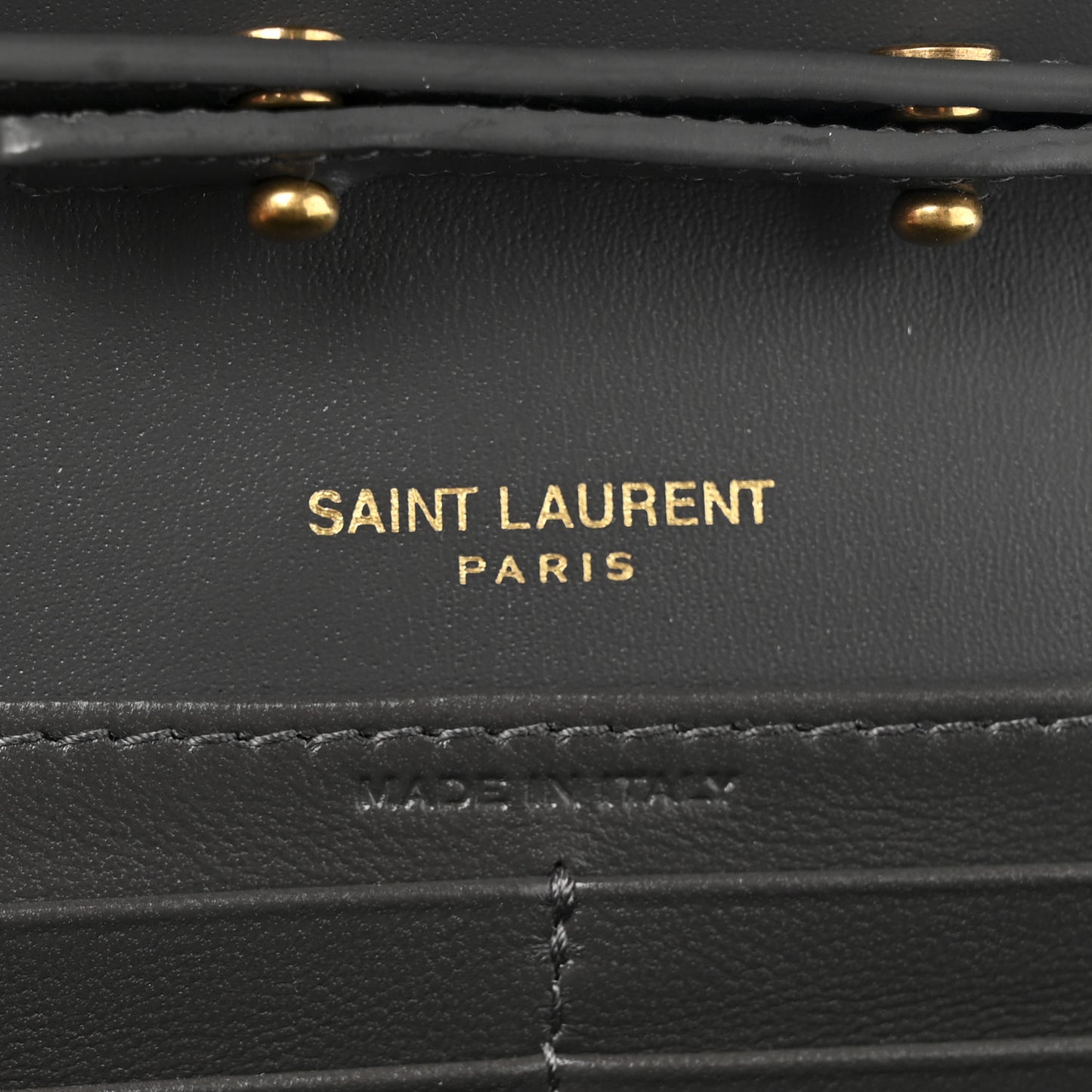 Glossy Calfskin Monogram Chain Wallet Storm