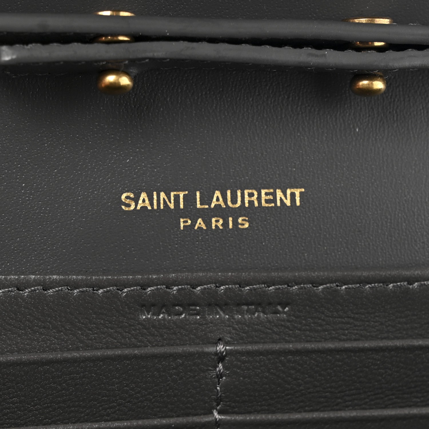 Saint Laurent Glossy Calfskin Monogram Chain Wallet Storm 7 of 12