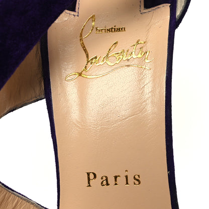 Christian Louboutin Veau Velours Sharpeta 120 Asymmetric Pumps 38.5 Etincelle 7 of 7