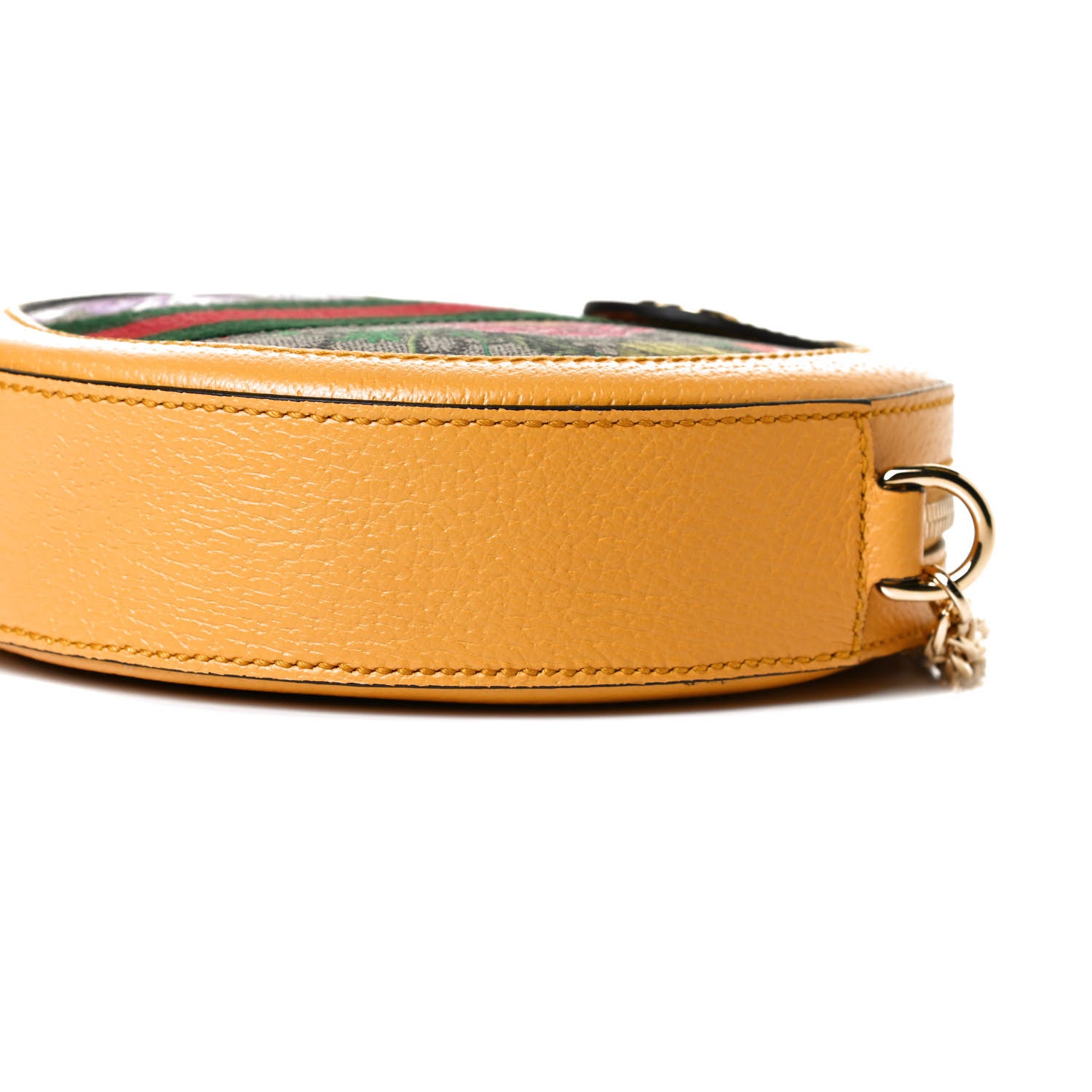 Gucci GG Supreme Monogram Flora Web Mini Ophidia Round Shoulder Bag Beige Multicolor Crop 19 of 25