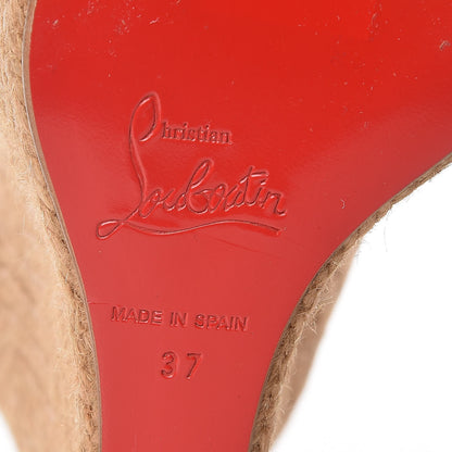 Christian Louboutin Praia 140 Platform Espadrilles 37 Tobacco 8 of 20
