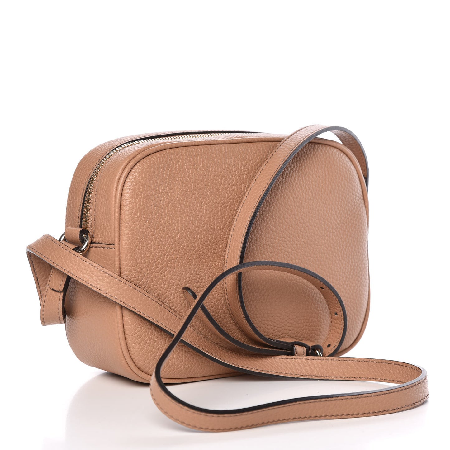 Pebbled Calfskin Small Soho Disco Bag Camelia