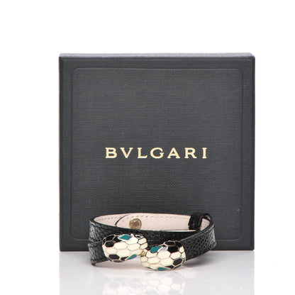 Bulgari Shiny Lizard Serpenti Forever Multi-coiled Bracelet M Black Light Gold 6 of 6