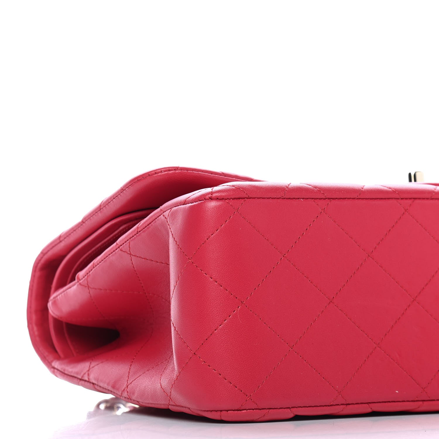 Chanel Lambskin Quilted Jumbo Double Flap Red 8 of 9