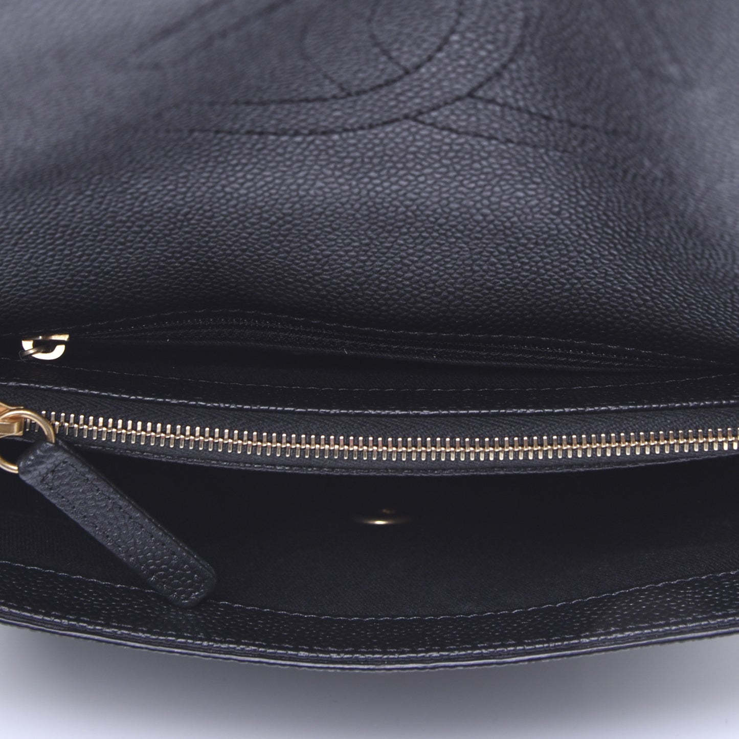 Caviar Diamond Stitched Small Top Handle Flap Black