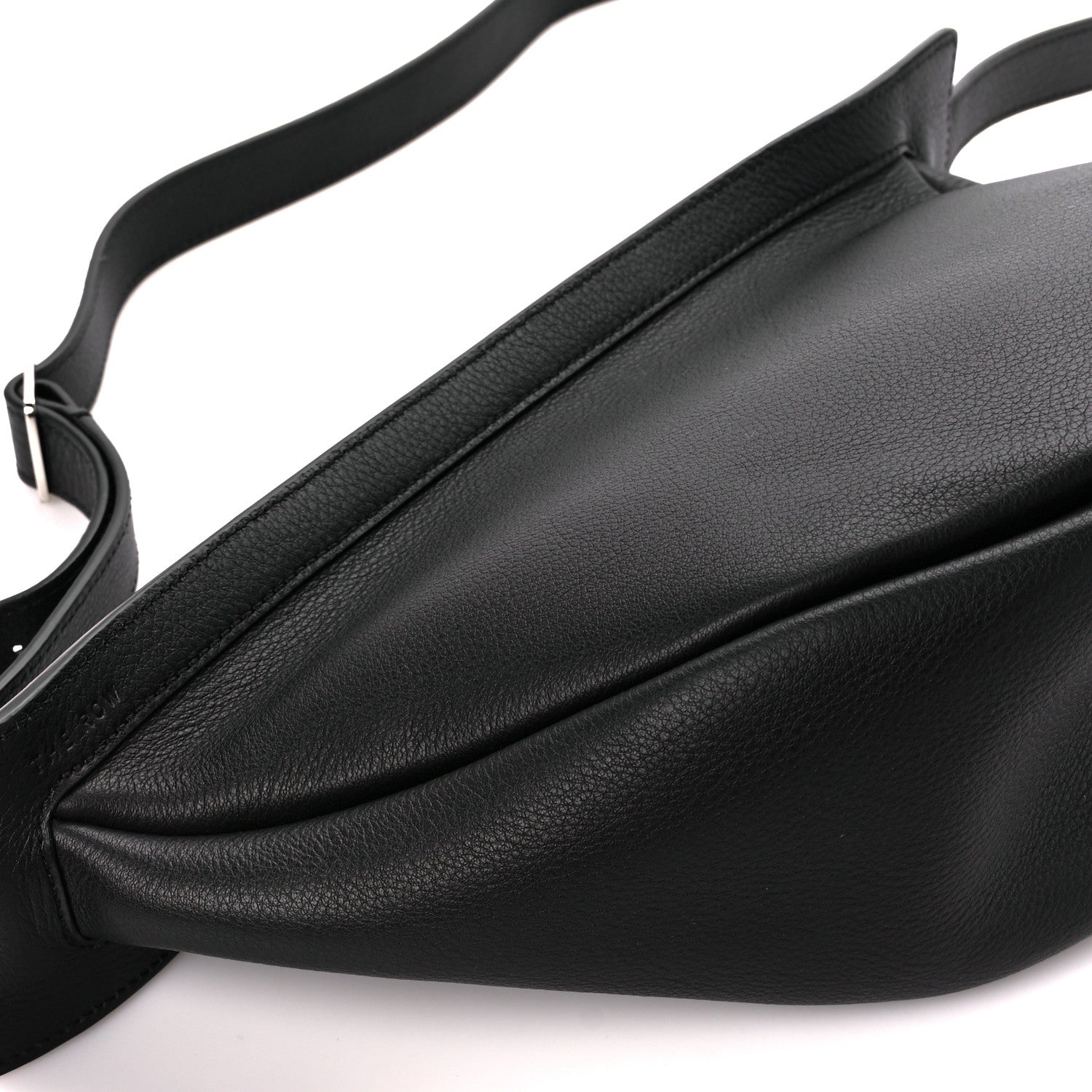 The Row Grained Calfskin Small Slouchy Banana Bag Black 10 of 10