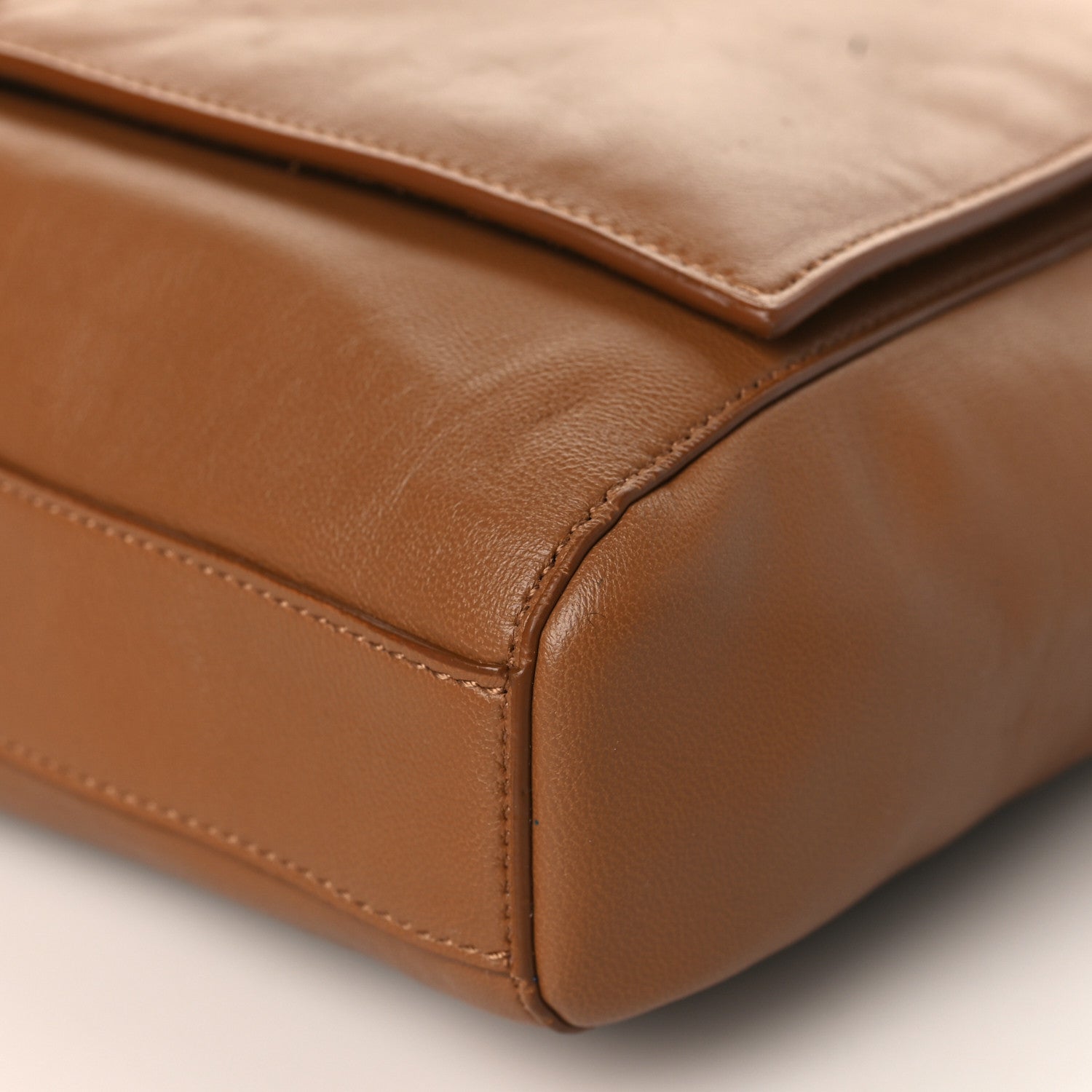 Saint Laurent Smooth Calfskin Suede Medium Reversible Monogram Kate Satchel Light Ochre 14 of 14