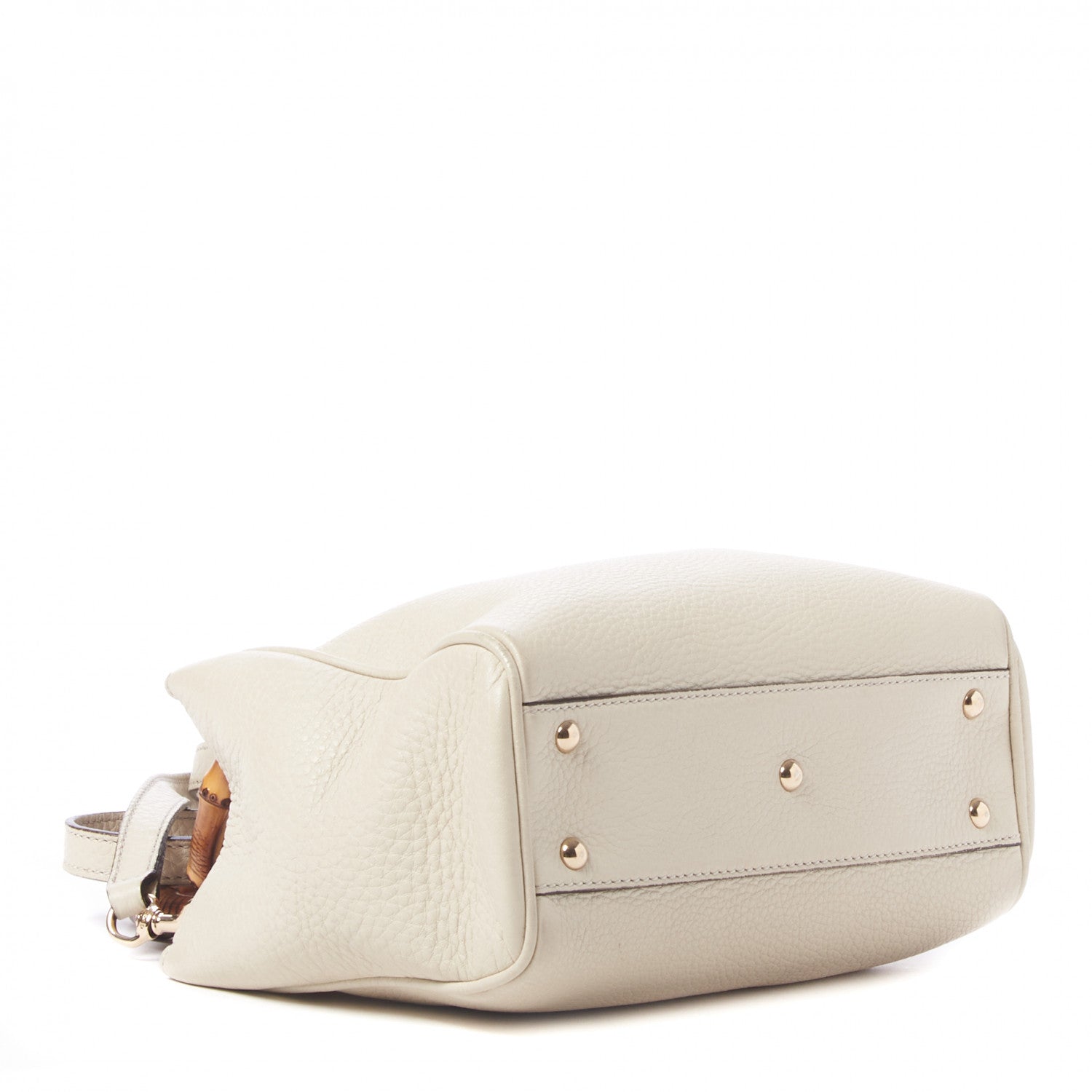 Gucci Calfskin Mini Bamboo Shopper Tote Off White 3 of 8