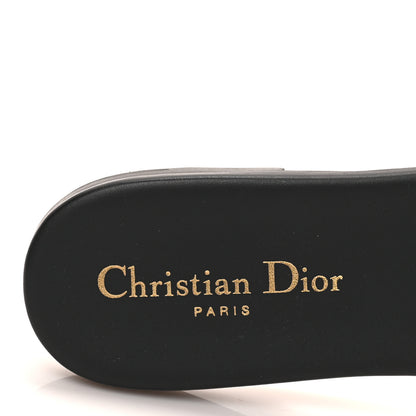 Christian Dior Canvas Embroidered Dway Mules Slide Sandals 39.5 Deep Blue 7 of 7