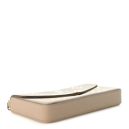 Louis Vuitton Empreinte Monogram Giant Felicie Pochette Tourterelle Creme 5 of 11