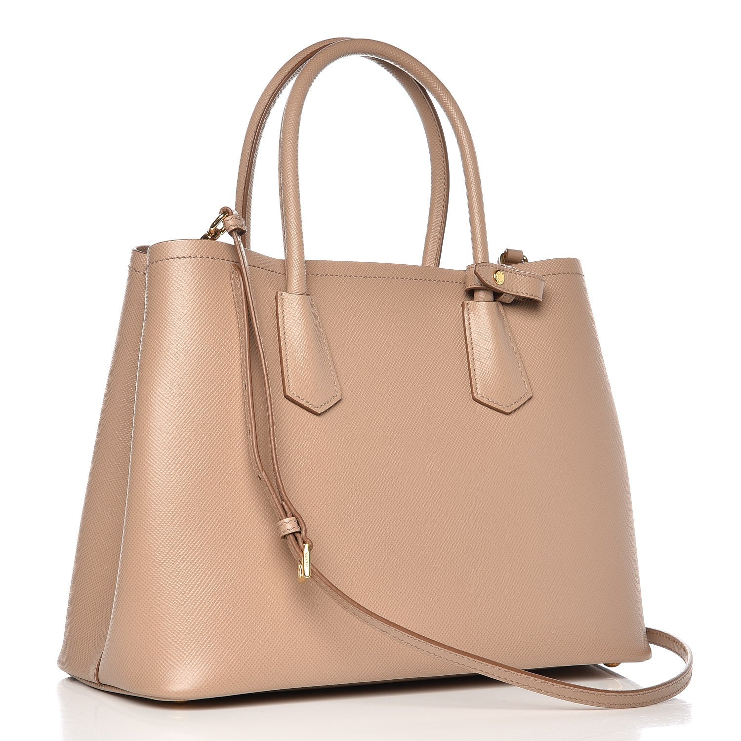 Prada Saffiano Cuir Medium Double Bag Cammeo 4 of 12