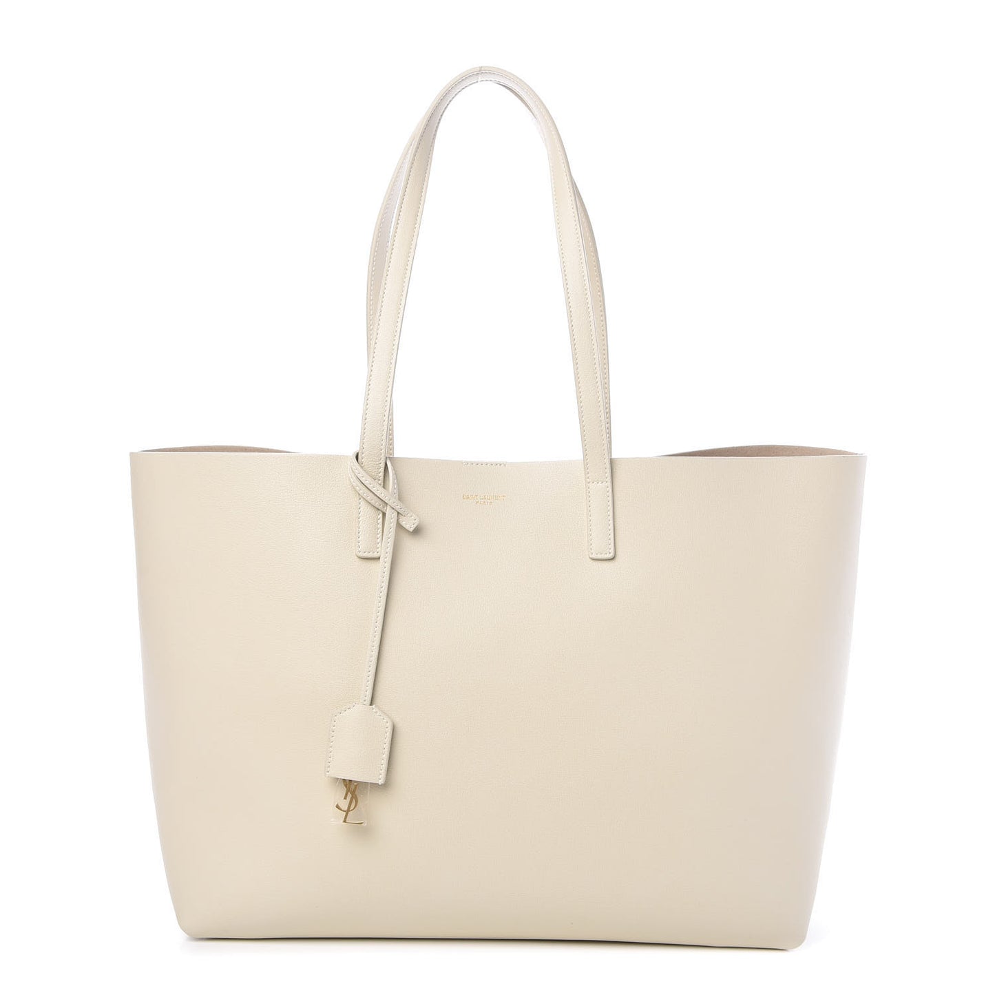 Calfskin Large Shopping Tote Crema Soft