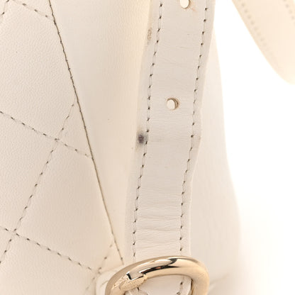 Chanel Lambskin Quilted Small Duma Drawstring Backpack White 14 of 17