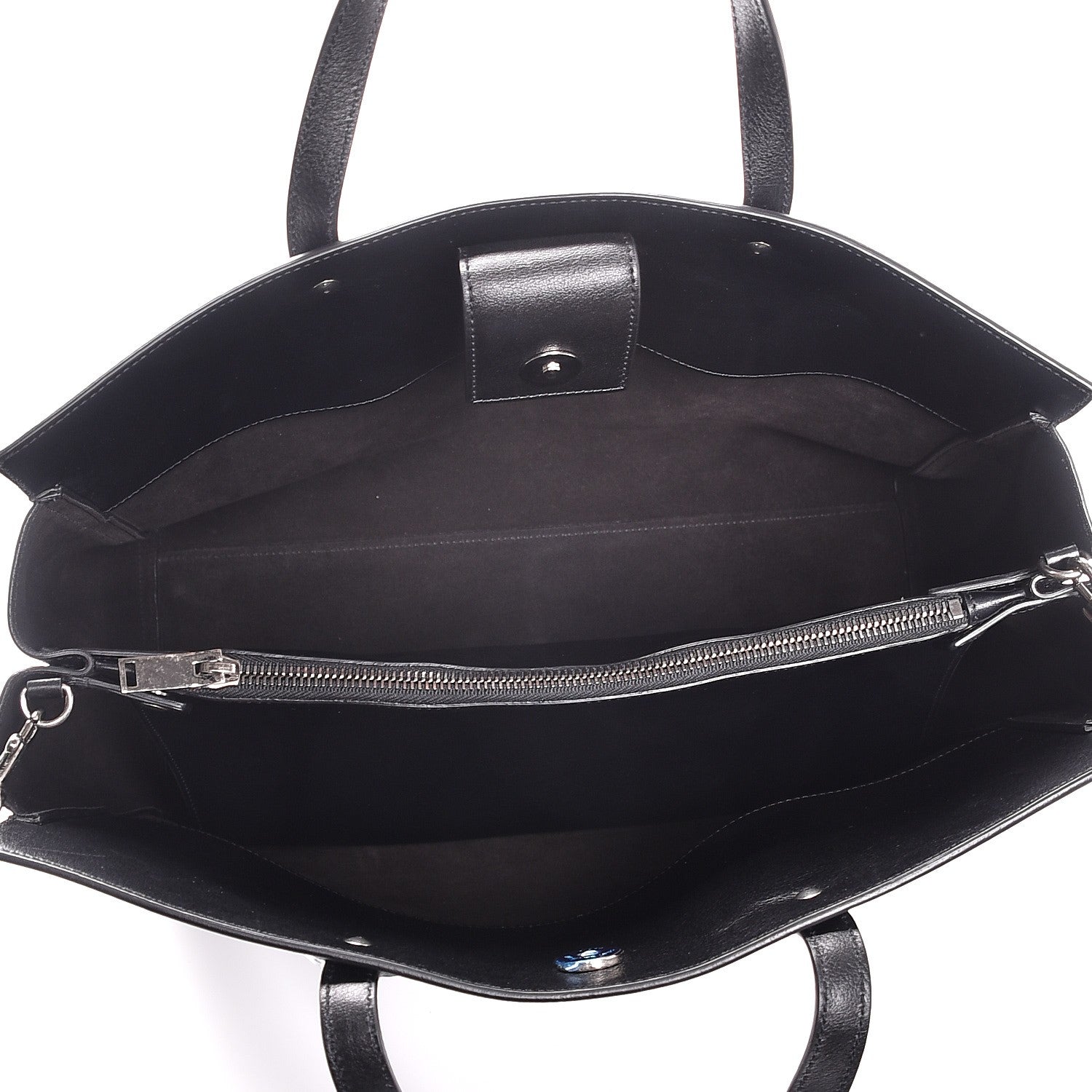 Saint Laurent Calfskin Medium Amber Tote Black 6 of 8