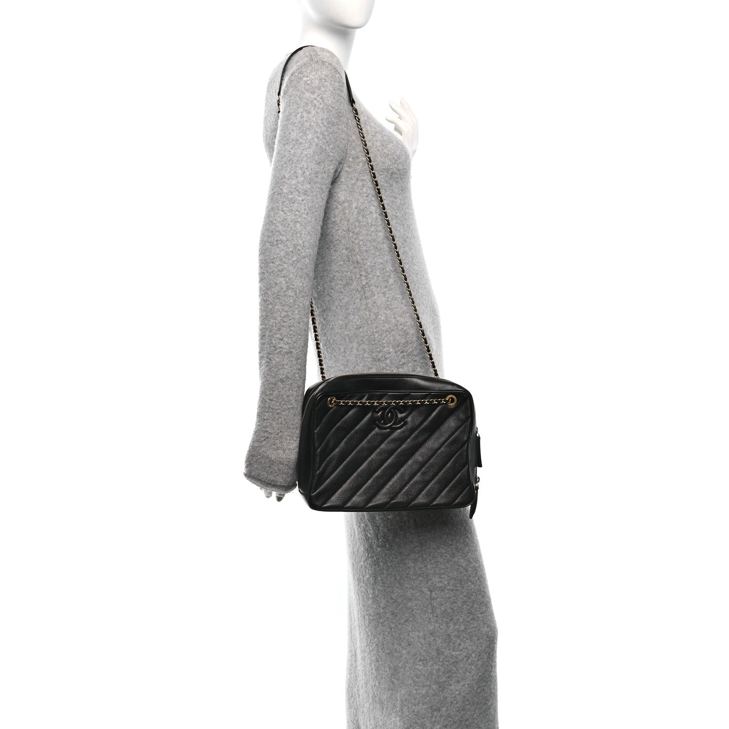 Chanel Lambskin Quilted Coco Vintage Camera Case Black 2 of 10