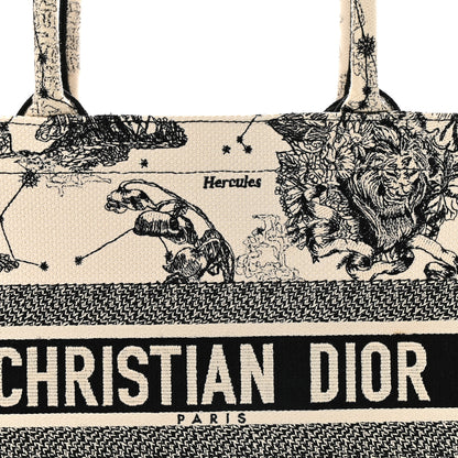 Christian Dior Canvas Zodiac Toile De Jouy Embroidered Medium Book Tote Latte 8 of 12