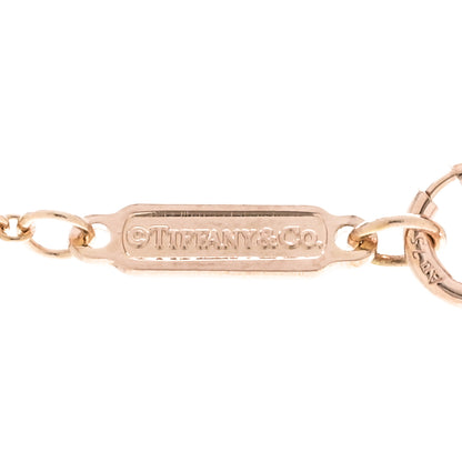 Tiffany 18K Rose Gold Diamond Fleur de Lis Key Bar Pendant Necklace 5 of 6
