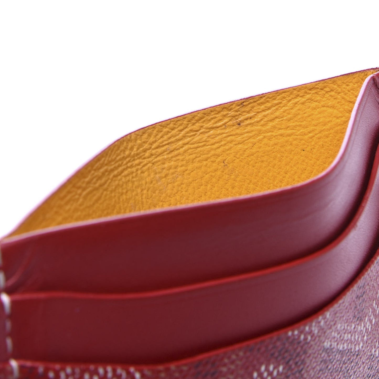 Goyardine Saint Sulpice Card Holder Red