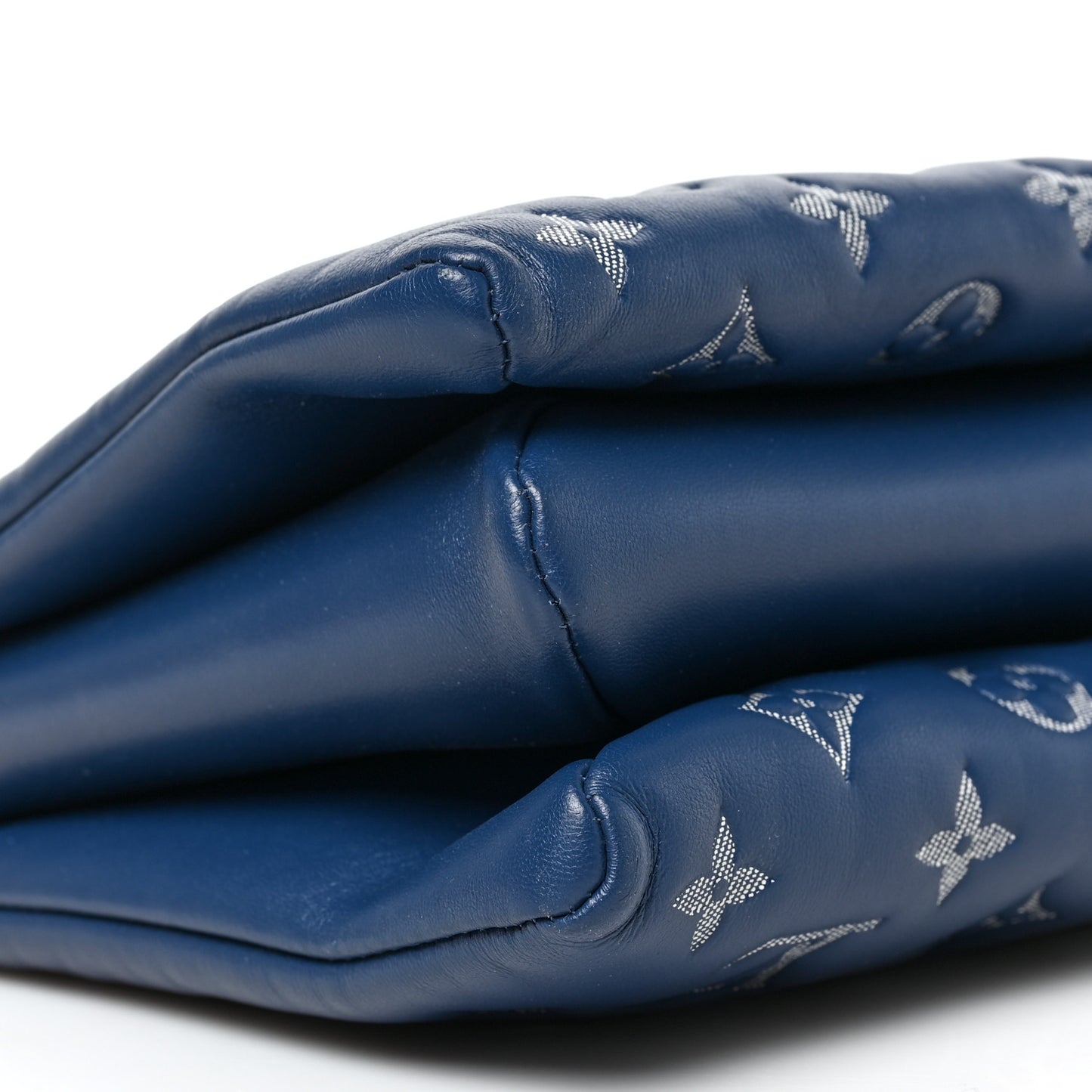 Lambskin Embossed Monogram Coussin PM Denim Blue
