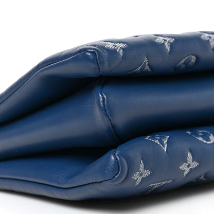 Louis Vuitton Lambskin Embossed Monogram Coussin PM Denim Blue 7 of 8