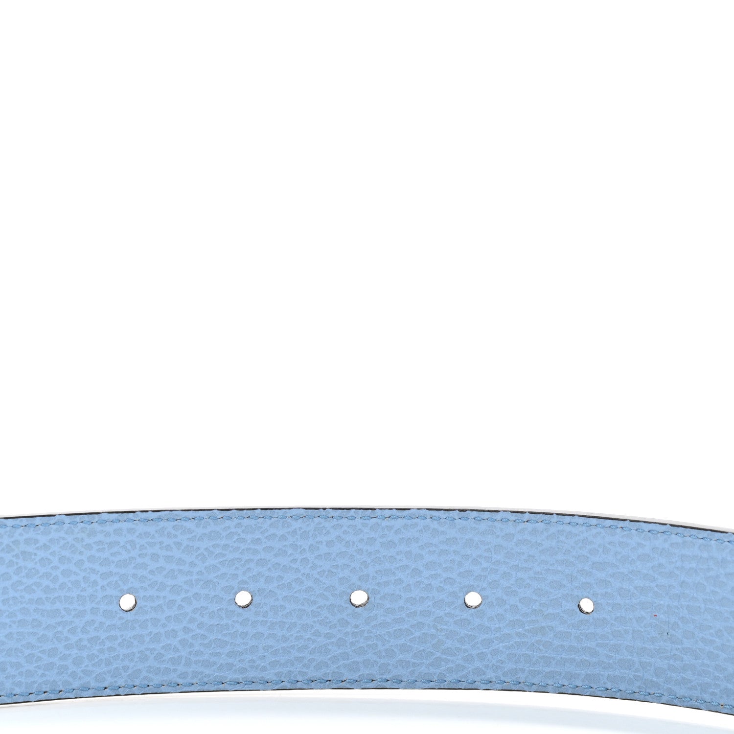 Gucci Dollar Calfskin 1973 Reversible Belt 85 34 Black Mineral Blue 4 of 6